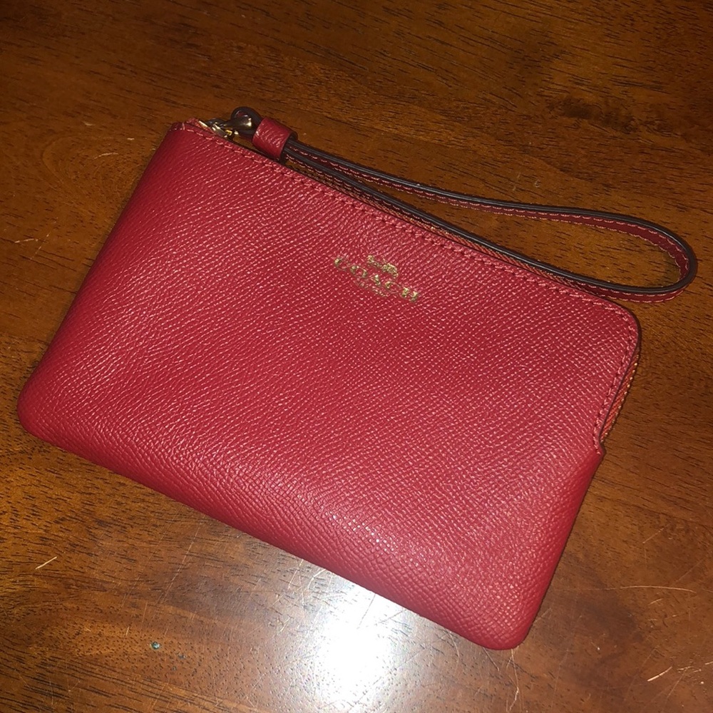 Red coach wristlet